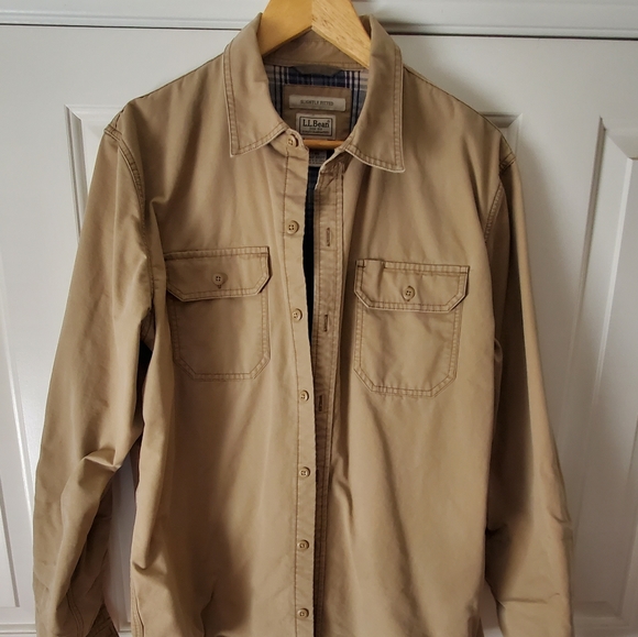 Bean Mens Flannel Lined Hurricane Shirt 
